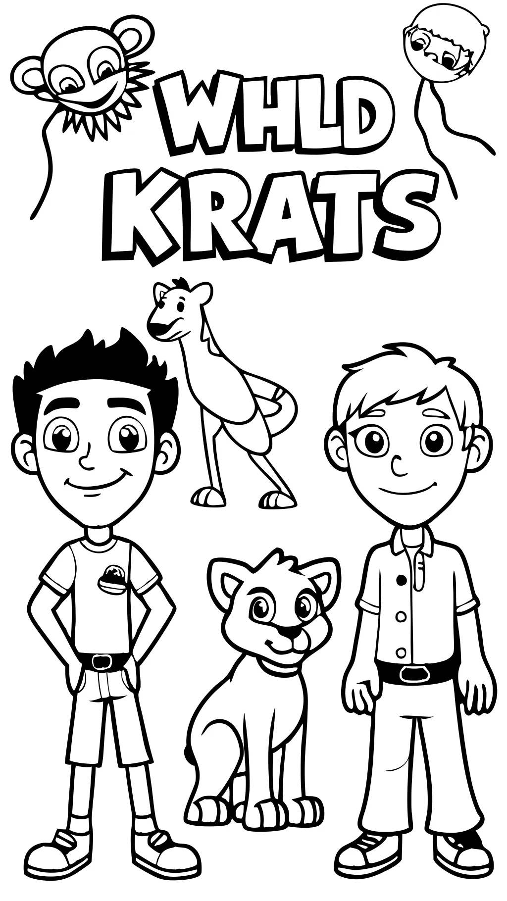 páginas para colorear kratts salvajes